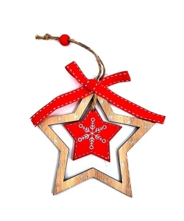 Kolekce Red, hvězda 10,5 cm (závěs)