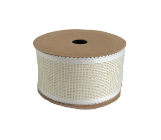 Stuha 40 mm x 1 m, perleť bílá