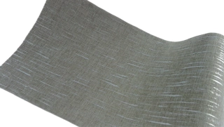 Běhoun 24 cm x 1 m, linky stříbrná (natural)