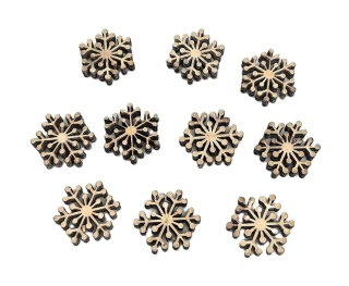 Vločky paprsek 2,5 cm přírodní, 6 ks