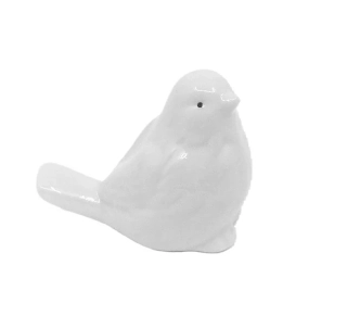 Ptáček 6,5 cm porcelán, bílá (CMD)