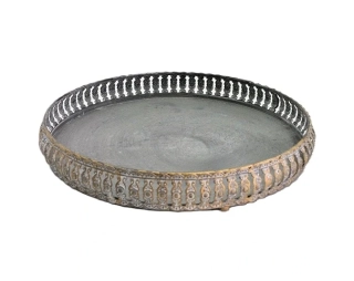 Podnos 27 cm, patina měděná (vzor II.)