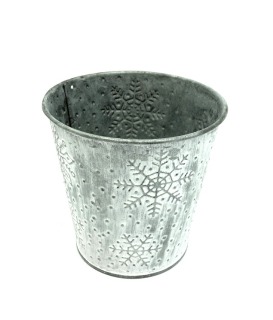 Obal 10 cm plech šedý, s vločkou