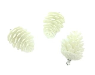 Šiška (borovice) 5,5 cm závěs, bílá