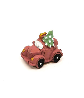 Auto 6 cm vánoční, růžová