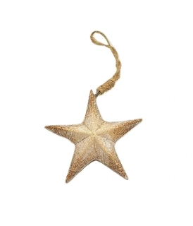 Hvězda 7 cm závěs, cappuccino