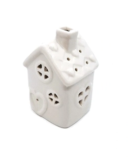 Svícen domek LED (srdce L) 10 cm