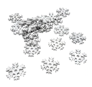 Vločky mrazivé 3 cm bílé, 6 ks