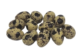 Vejce křepelčí 4 cm (plast), 6 ks