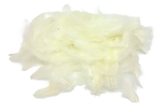 Peří 5 - 8 cm bílá, 5 g (S)