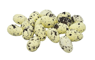 Vejce 3 cm strakatá/žlutá, 9 ks