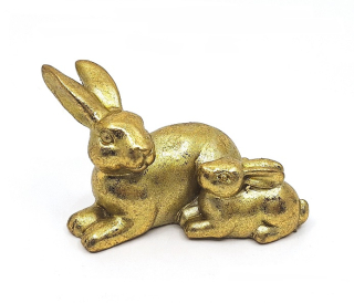 Zajíci 7,5 cm zlatá