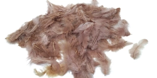 Peří 7 - 10 cm cappuccino, 10 g