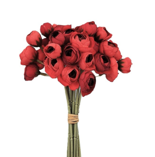 Ranunculus 30 cm, 9 ks červená (21C11)