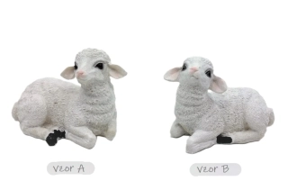 Ovečka 7 cm sedící, bílá (GDA)