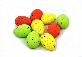 Vejce 4 cm barevná, 9 ks