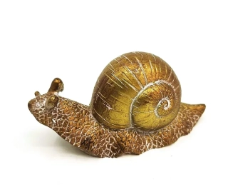 Šnek 10 cm, zlatý