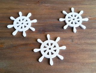 Kormidlo 5 cm bílá, 3 ks