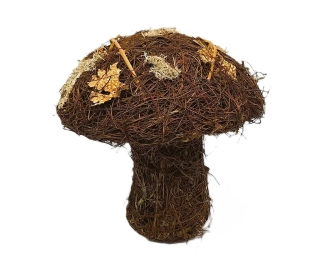 Houba 25 cm, jemné proutí, lišejník, kůra