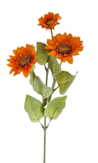 Slunečnice 63 cm 3 květy, oranžová