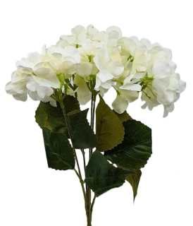 Hortenzie/list 46 cm, bílá