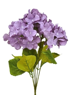 Hortenzie/list 46 cm, fialová