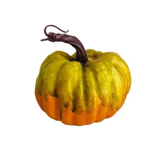 Dýně 10 cm oranžová/zelená (polys)