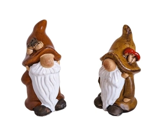 Skřítek 9 cm, žaludy/muchomůrky (mix)