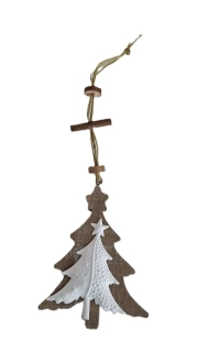 Stromek 11 cm, dřevo/kov