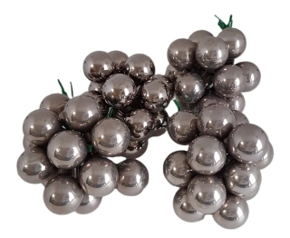 Koule 2 cm šedá titan lesklá, 12 ks