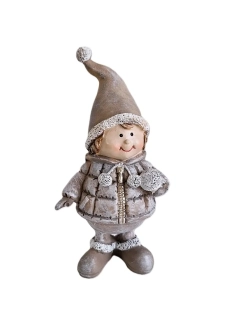 Děti 13 cm sněhová koule, chlapec (šedá)