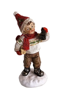 Děti 12 cm v červeném, chlapec