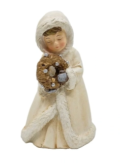 Děvče Vintage 12,5 cm, s věnečkem