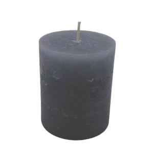 Svíčka 65x80 mm Rustic, šedá