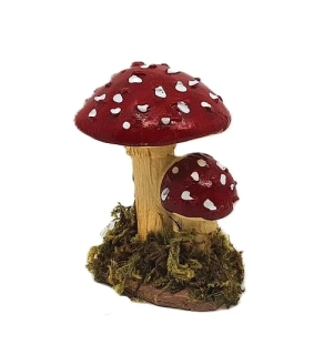 Muchomůrky 7,2 cm X2, s mechem