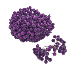 Bobule mrazivé 1,2 cm (fialová), 20 ks