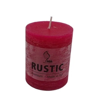 Svíčka 65x80 mm Rustic, červená