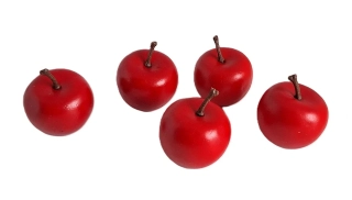 Jablka 3,5 cm červená matná, 3 ks