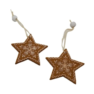 Perníček 6 cm, hvězda (filc)