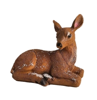 Srna sedící 13 cm, zimní hnědá (KK)