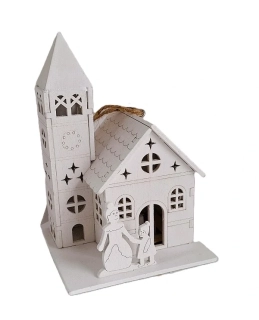 Fara, kostel a lidé 13 cm, s LED