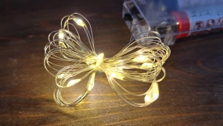 LED řetěz 2 m (kapky) žlutá, 20 žároviček