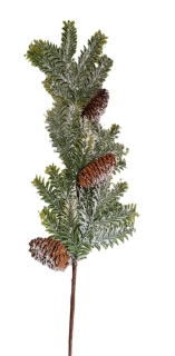 Chvojí 80 cm, jedle/šišky (sníh)