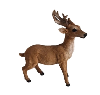 Jelen 20 cm stojící, světlá krémová