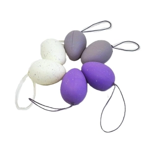 Vejce 6 cm pastel fialová, 6 ks