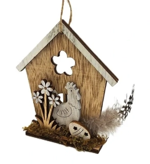 Domek 13 cm velikonoční, přírodní