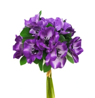 Sasanka 20 cm svazek 10 ks, fialová